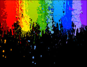 Vibrant Paint Splatter Artwork PNG image with transparent background