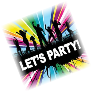 Vibrant Party Invitation Graphic PNG Image