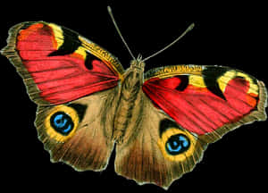 Vibrant_ Peacock_ Butterfly_ Illustration.jpg PNG image with transparent background