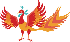 Vibrant Phoenix Illustration PNG Image