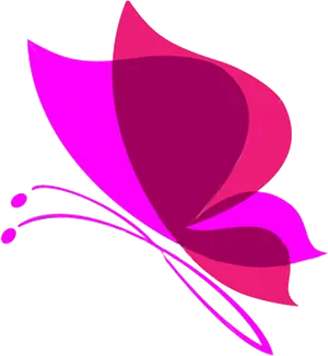 Vibrant Pink Butterfly Graphic PNG Image