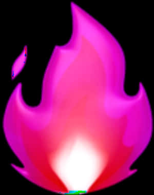 Vibrant Pink Flame Emoji PNG image with transparent background