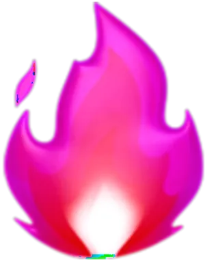 Vibrant Pink Flame Emoji PNG Image