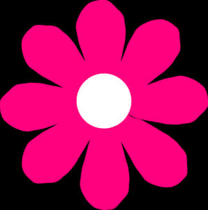 Bright Pink Flower Clip Art A - Pink Clipart Flower, HD Png Download PNG image with transparent background