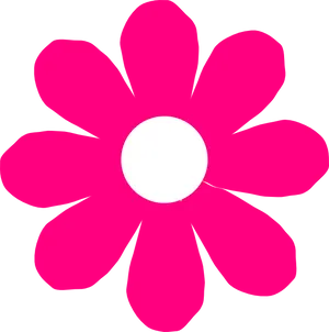 Vibrant_ Pink_ Flower_ Graphic PNG Image