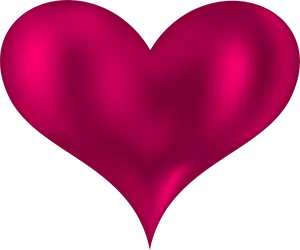 Vibrant Pink Heart PNG Image