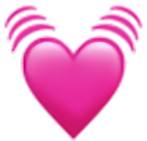 Vibrant Pink Heart Wifi Signal PNG Image