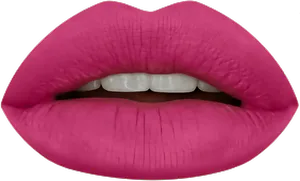 Vibrant Pink Lips PNG Image