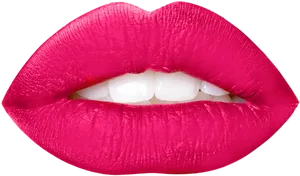 Vibrant_ Pink_ Lips_ Closeup.png PNG Image