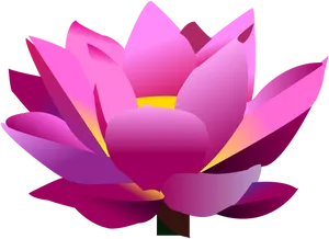 Vibrant Pink Lotus Graphic PNG Image