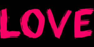 Vibrant Pink Love Text PNG image with transparent background
