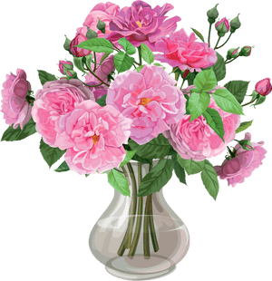 Roses Bouquet Png Alpha - Flower Vase Transparent Background, Png Download PNG with transparent background