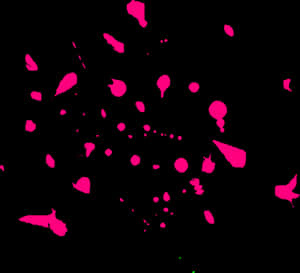 Vibrant_ Pink_ Splatter_on_ Black PNG