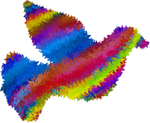 Psychedelic High Poly Peace Dove - Colorful Dove Png, Transparent Png PNG image with transparent background