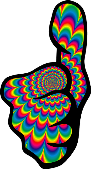 Psychedelic Thumbs Up, HD Png Download PNG image with transparent background
