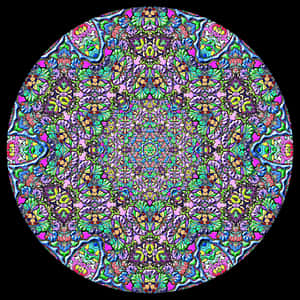 Vibrant_ Psychedelic_ Mandala_ Art PNG image with transparent background