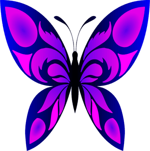 Vibrant Purple Butterfly Graphic PNG