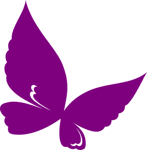 Vibrant Purple Butterfly Graphic PNG image with transparent background