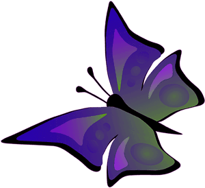 Vibrant Purple Butterfly Graphic PNG image with transparent background