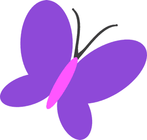 Vibrant Purple Butterfly Graphic PNG image with transparent background
