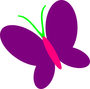 Vibrant Purple Butterfly Graphic PNG image with transparent background