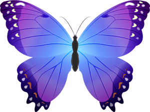 Vibrant Purple Butterfly Illustration PNG image with transparent background