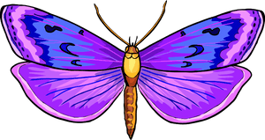 Vibrant Purple Butterfly Illustration PNG image with transparent background