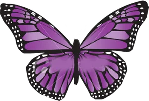 Vibrant Purple Butterfly Illustration PNG Image