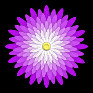 Vibrant Purple Daisy Illustration PNG image with transparent background