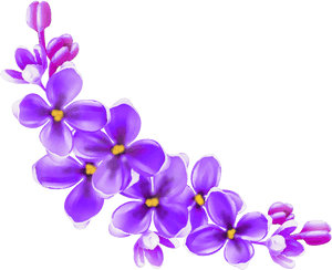 Hand Painted Delicate Purple Flower Png Transparent - Background Purple Flower Png, Png Download PNG image with transparent background