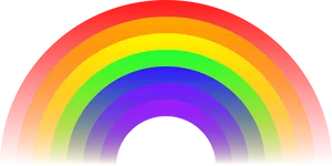 Vibrant Rainbow Arc Digital Art PNG Image