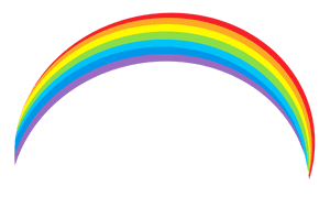 Vibrant Rainbow Arc PNG image with transparent background
