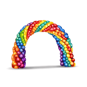 Vibrant Rainbow Arch PNG oli PNG image with transparent background