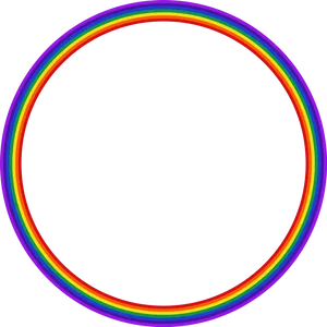 Vibrant Rainbow Circle Graphic PNG Image