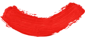 Vibrant Red Brush Stroke PNG Image