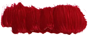 Vibrant Red Brush Stroke PNG Image