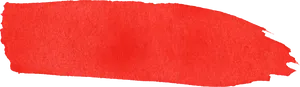 Vibrant Red Brush Stroke PNG Image