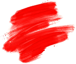 Vibrant Red Brush Stroke PNG Image