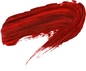 Vibrant Red Brush Strokeon Black PNG Image