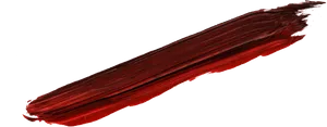 Vibrant Red Brush Strokeon Black PNG Image