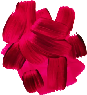 Vibrant Red Brushstroke Texture PNG Image