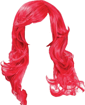 Vibrant_ Red_ Hair_ Artwork PNG image with transparent background