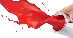 Vibrant Red Paint Splash PNG Image