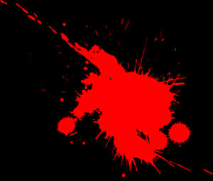 Vibrant Red Paint Splatter PNG image with transparent background