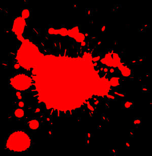 Vibrant Red Paint Splatter PNG image with transparent background