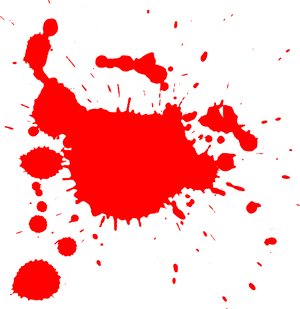 Vibrant Red Paint Splatter PNG Image