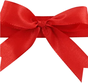 Vibrant Red Satin Bow PNG Image