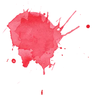 Vibrant Red Watercolor Splash PNG Image