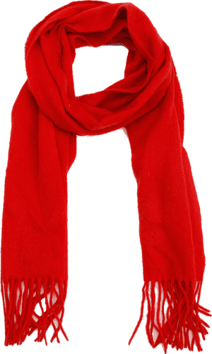 Vibrant Red Wool Scarf PNG