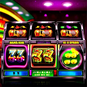 Vibrant Slot Machine Reels PNG Image